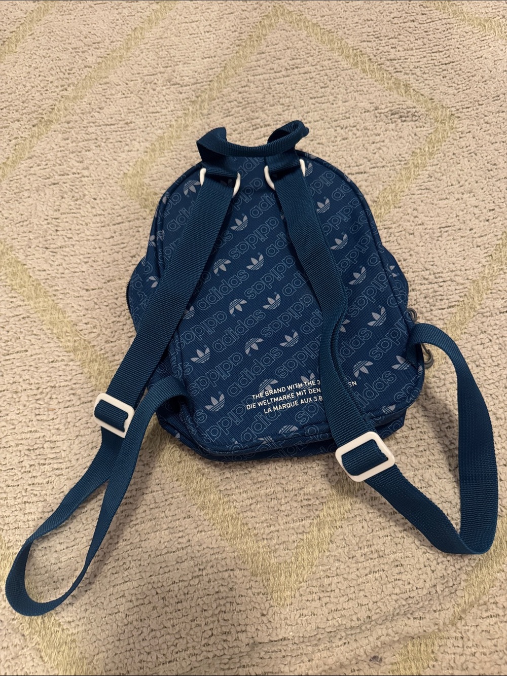 Adidas Originals Mini Backpack Blue Trefoil Logo Festival Sling Bag - Picture 4 of 4